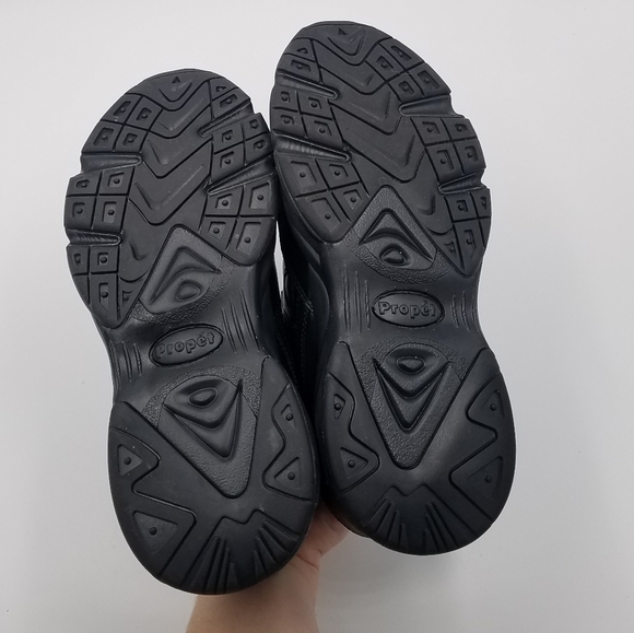 Propet Stability Walker Black Leather Sneaker Shoe 7.5 Men - Picture 6 of 8